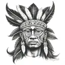 Puerto rican taino indian tattoo design idea