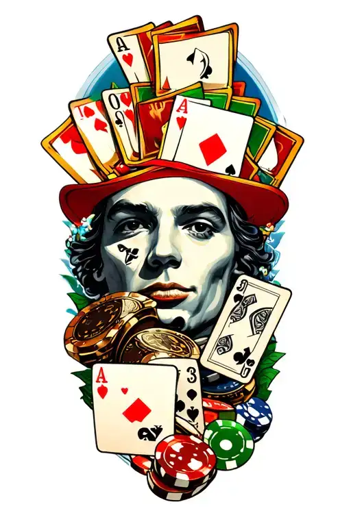 gambling themed tattoo tattoo design idea