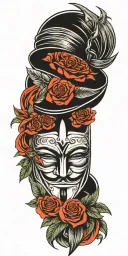 v for vendetta tattoo design idea