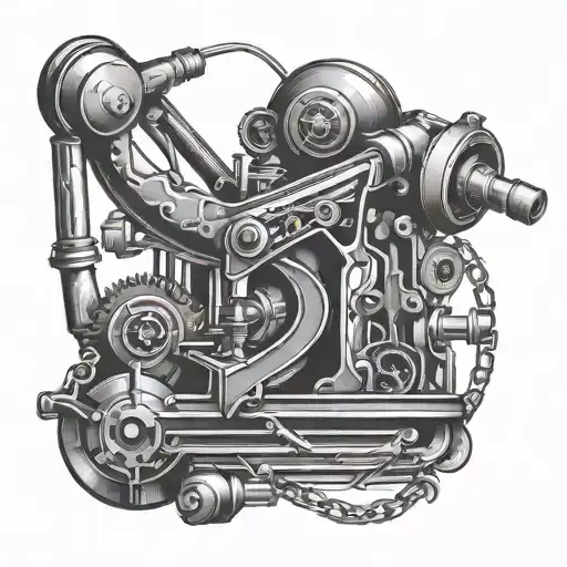 Machinist tools forming tattoo design idea