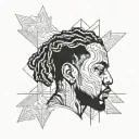 Kendrick Lamar albums cover tattoo design idea