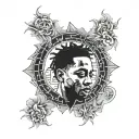 Kendrick Lamar albums cover tattoo design idea