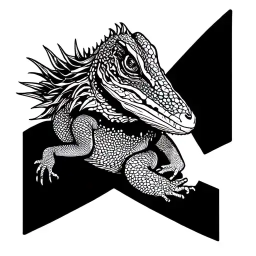 bearded dragon tattoo design idea