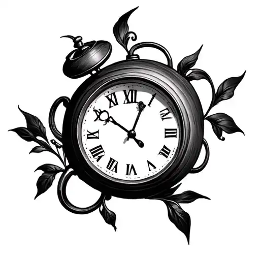 half Clock 2:11 am tattoo design idea