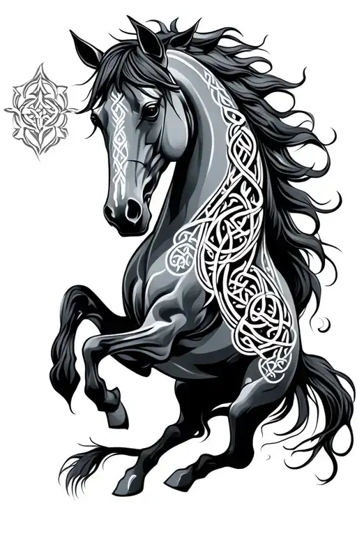 Celtic Horse tattoo design idea