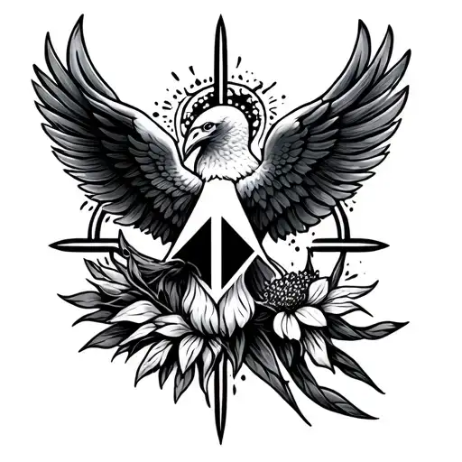 Symbol of peace and freedom tattoo design idea