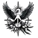 Symbol of peace and freedom tattoo design idea