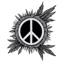 Symbol of peace and freedom tattoo design idea