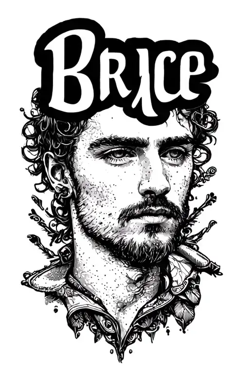 "Bryce" Blackout tattoo design idea