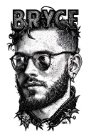 "Bryce" Blackout tattoo design idea