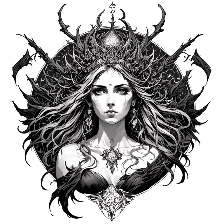 eris goddess of chaos  tattoo design idea