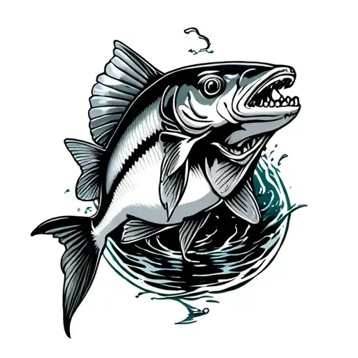 creepy snook tattoo design idea