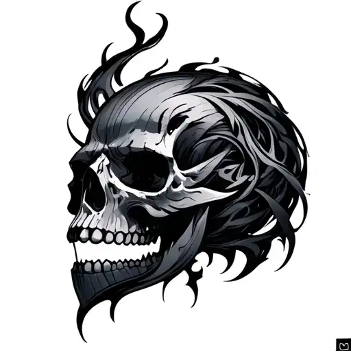 Cybersigilism cross with thin li tattoo design idea