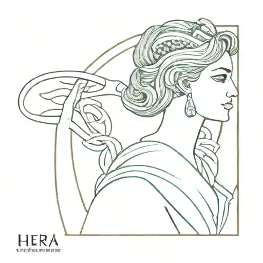Hera Greek goddess sexy and strong woman tattoo design idea