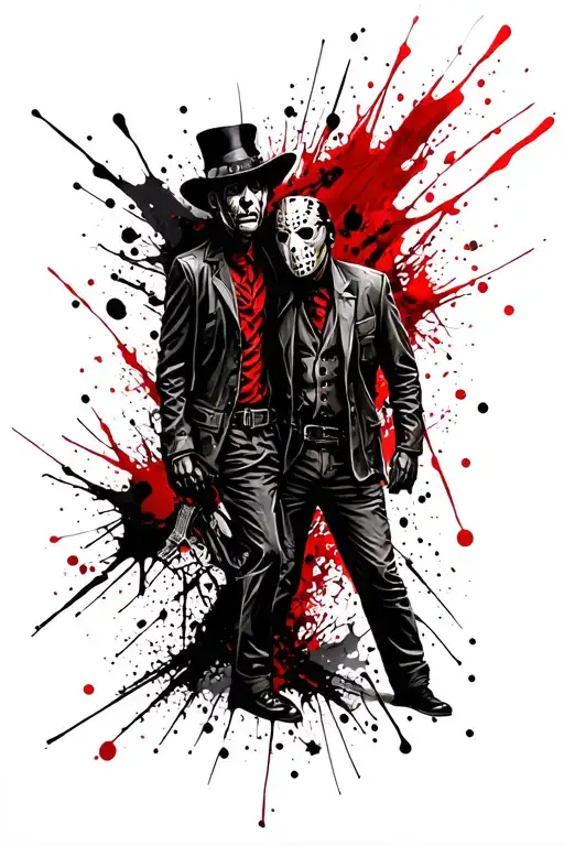 Freddy Krueger vs Jason Vorhees tattoo design idea