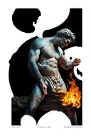 prometheus giving fire tattoo design idea
