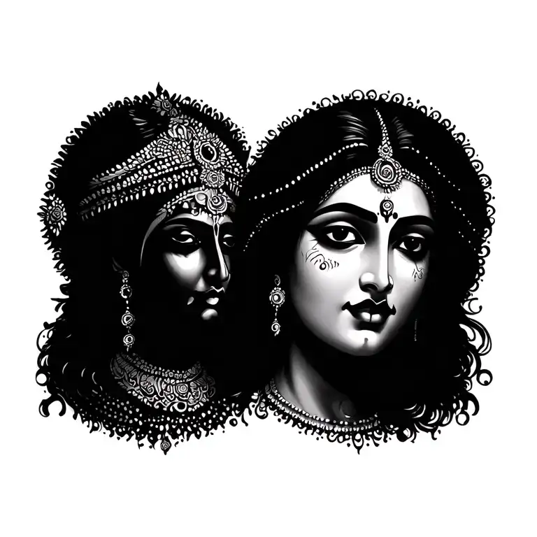 "Sarva Dharman Parityyajya Mam" Goddess Kali tattoo design idea