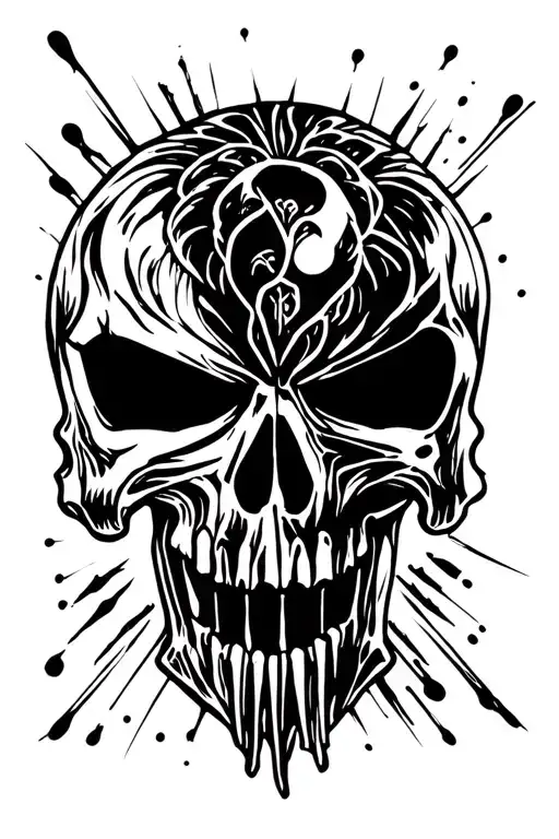 punisher skull tattoo design idea