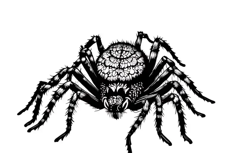 spider in lace tattoo design idea