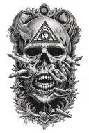 illuminati hidden within tattoo design idea
