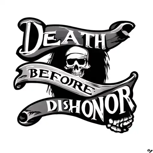 "Death before Dishonor " Pirate tattoo design idea