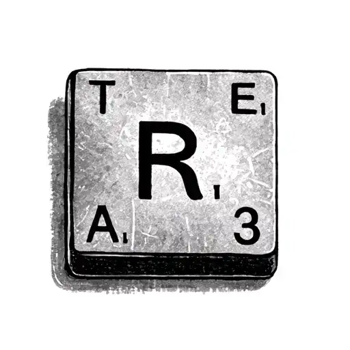 Scrabble Tile tattoo design idea