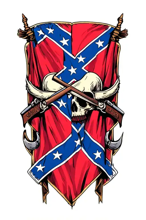 Confederate Flag tattoo design idea