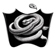 3D snake collarbone tattoo design idea