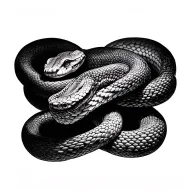 3D snake collarbone tattoo design idea