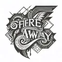 Country music "Fire Away" Text tattoo design idea