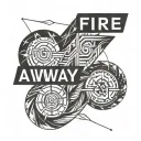 Country music "Fire Away" Text tattoo design idea