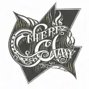 Country music "Fire Away" Text tattoo design idea