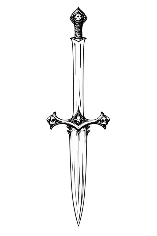 pirate sword tattoo design idea