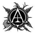 Alpha Omega tattoo design idea