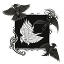 Wings Angel and Devil tattoo design idea