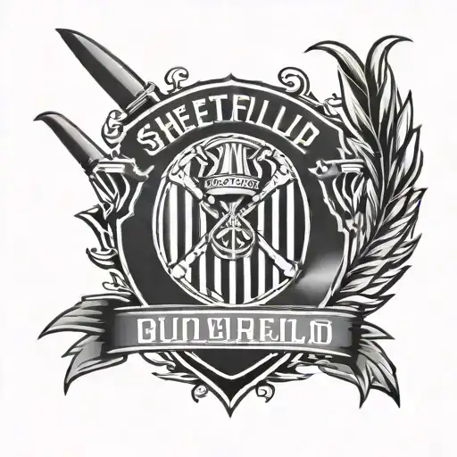 Football Club logo Sheffield United blades tattoo design idea