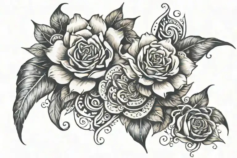 Watercolor tattoo design idea