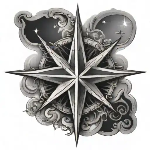 True North Star tattoo design idea