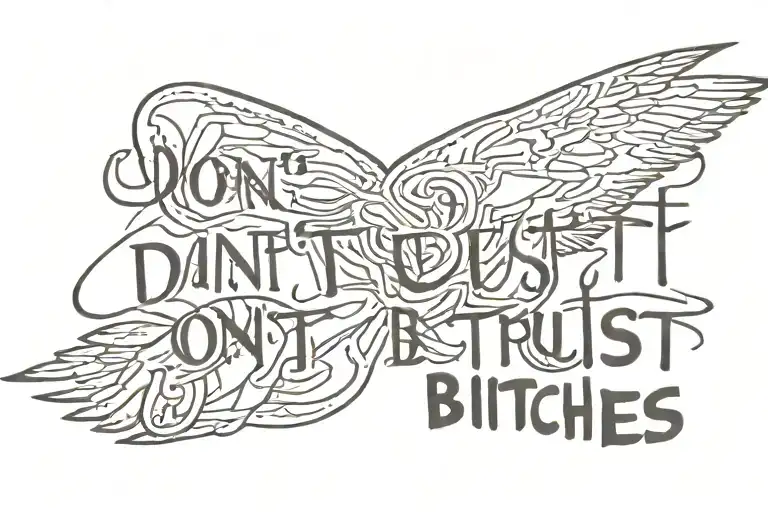 DTB X Don't Trust Bitches tattoo design idea