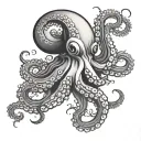 Japanese Octopus tattoo design idea