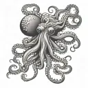 Japanese Octopus tattoo design idea