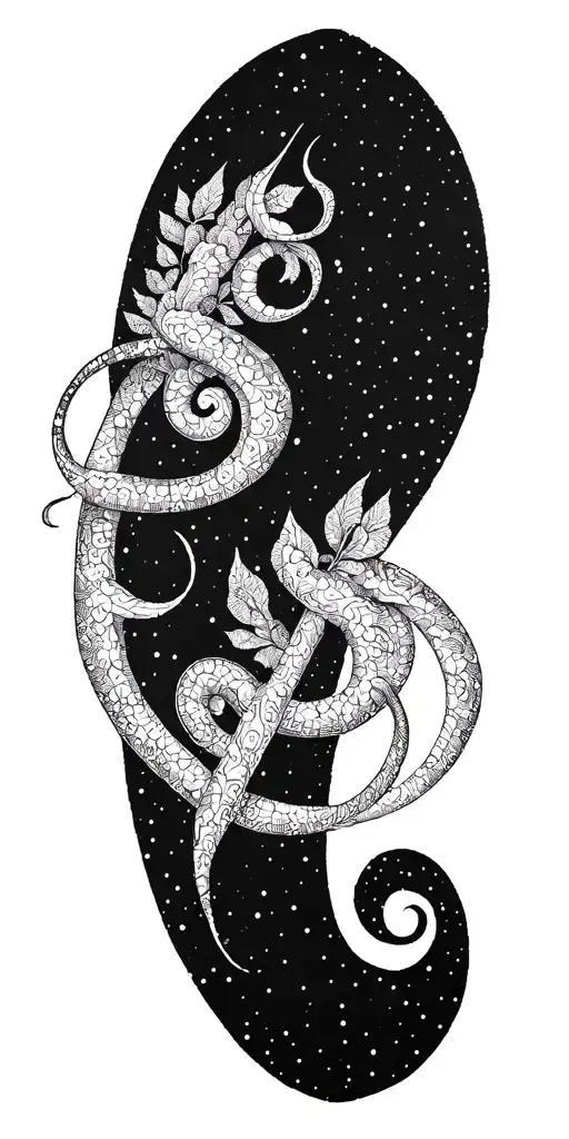 "Leshi" Slavic mythology tattoo design idea