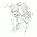harley quinn tattoo design idea
