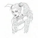 harley quinn tattoo design idea