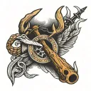 suicide awareness, usmc veteran, fishing hook, deer antler, memorial tattoo tattoo design idea