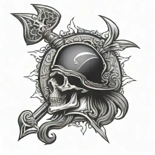 St. Florian over Santa Muerte tattoo design idea
