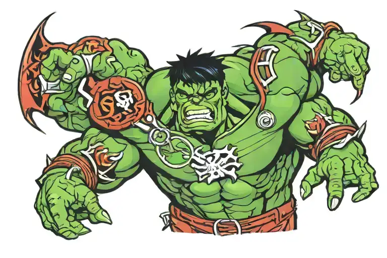 hulk tampa bay buccaneers tattoo design idea