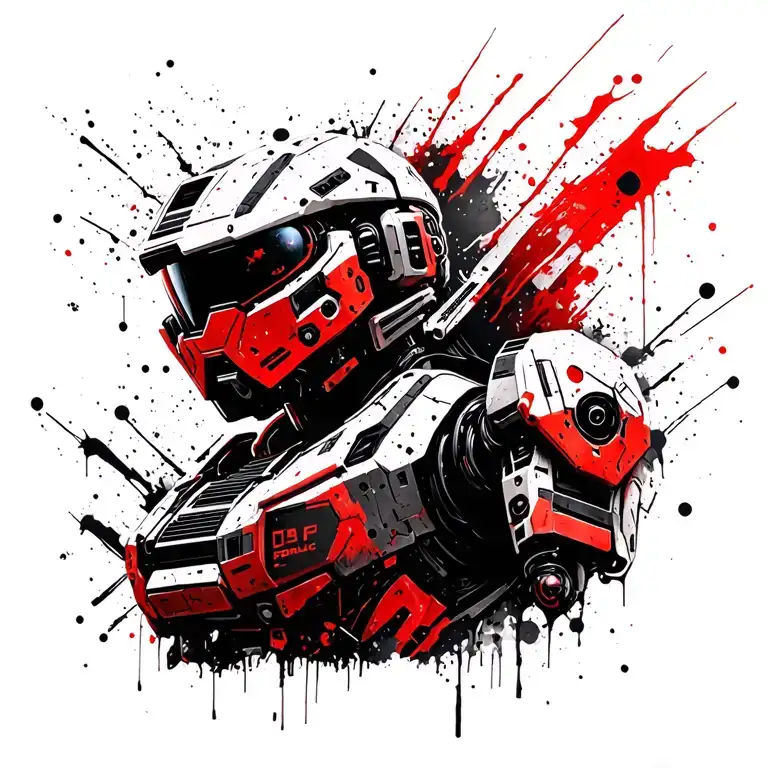 BT 7274 titanfall 2 robot tattoo design idea