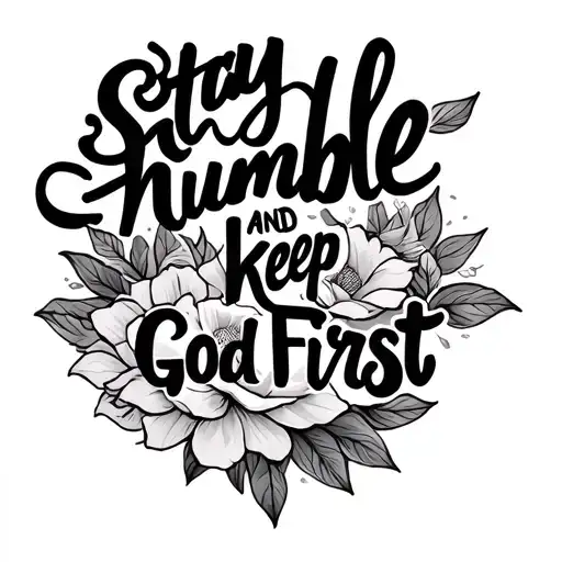 stay humble and keep god first  tattoo design idea