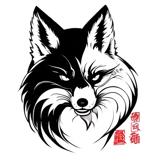 Fox Face tattoo design idea